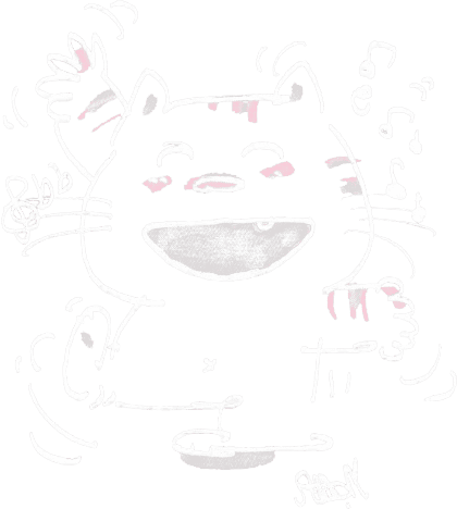 笑う猫イラスト